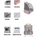 Tecageaon Pet Backpack Carrier for Small Cats Dogs Rabbit Ventilated Design Safety Straps Buckle Support Collapsible Designed for Travel Hiking Walking & Outdoor Use (Pink) - Buy Online on GoSupps.com