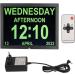 15-Inch Digital Calendar Alarm Clock - Large Display Date & Weekday - Easy Read for Seniors & Visually Impaired - Buy Online on GoSupps.com