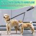 Buy NASJAC Double Dog Linen Coupler | Adjustable Reflective & Shock-Damping Shared Leash for 2 Dogs - Black & Gray - Buy Online on GoSupps.com