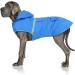 Bella & Balu Hundersmantel - waterproof dog coat with hood and reflectors for dry safe walking rangs the dog playground and the vacation with dog (m | orange) dog diapers XL blue