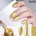 Metal Nail Polish 18ml Mirror Effect Gel Nail Polish Gold Nail Varnish Chrome Nail Art Polish Quick Dry Long-Lasting Non-Peelable No UV (Gold 01) - Buy Online on GoSupps.com