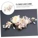 DOITOOL Bridal Hair Comb Hanfu Hair Pin Rhinestone Barrettes for Women Flower Hair Insert Comb Crystal Flower Hair Side Comb Pink Hair Clips Tiara The Flowers Spun Yarn Bride Zinc Alloy - Buy Online on GoSupps.com