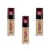 L'Oréal Paris Infallible Fluid Foundation 24 Hour Fresh Wear - All Skin Types - 220 Sand, Pack of 3 (3 x 30 ml)