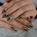 Punk Style Magic Gold Fake Nails - Long Metallic Mirror Almond Press On False Nails - Reusable DIY Nails Art Tips - iMABC L6301 - Buy Online on GoSupps.com