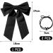 1 Large Bow Hair Clip 2 Black Hair Ties Bow Hair Accessories Black Hair Bow Hair Accessories For Women Black Hair Bows Bow Clips For Girls - Buy Online on GoSupps.com