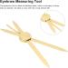 Eyebrow Ruler Adjustable Accurate Positioning Stainless Steel Material Gold Design Brow Measuring Tool - Buy Online on GoSupps.com