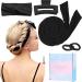 New curly winder curls without heat Heatless curlin band with overnight with hairpin slipproof overnight diy hair curler no hea set hair band wave designers for medium long hair black