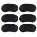 Sleep Mask 6 PCS Eye Mask for Side Sleeper Soft Breathable Blackout Eye Cover with Adjustable Straps for Travel Blindfold Meditation Nap Women Men Kids (Black)