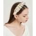 Wecoe White Rhinestone Knotted Headband for Women - Sparkly Wide Headband Non Slip Fashion Hair Accessories - Buy Online on GoSupps.com