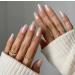 4th Command- Glazed Donut Nails Chrome Hailey Bieber Trend Handmade Press On Nails Almond Shape | 30-piece nail kit 30 Piece Nail Kit