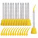 Bceer 100 pieces of dental mixed cannulas and dental intraoral cannulas for mixing dental impressions dental intra oral tips for dentistry materials mix tube yellow