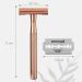 Ecoroyal Rose Gold Razor Plane Set + 100 Blades | Women s Metal Double Edge Razor for Perfect Shaving - Buy Online on GoSupps.com