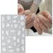 JMEOWIO 6 Sheets 3D Embossed Flower White Nail Art Stickers Decals Self-Adhesive 5D Spring Summer Floral Nail Supplies Nail Art Design Decoration Accessories - Buy Online on GoSupps.com