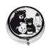 Cute Milk Bottle Bearround Pill Box 3 Compartment Round Pill Box Organizer Portable Travel Pill Box for Traveling.
