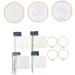 Exceart 4 Sets Cross-Engraving Image Hanging Embroidery Starter Kit - Punched Cross Kits for Adults & Kids - Complete Sewing & Punch Needle Packs - Buy Online on GoSupps.com