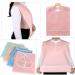 BTSKY 4 Pcs Waterproof Reusable Adult Bibs - Mealtime Protector Bib Set with Crumb Catcher in Pink, Beige, Blue, and Green - Buy Online on GoSupps.com