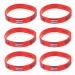 LUOEM Silicone Wristband Rubber Bracelet Fashion Sports Bracelet Unisex Teen Adult Pack of 6 (Rica)