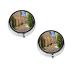 (Italy Tuscan) Round Pill Box 3 Compartment Pill Box Mini Decorative Pocket Purse Portable Travel Medicine Tablet Vitamin Holder Organizer Pill Case