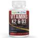Chewable Vitamin D3 with K2 (MK7) Supplement | Bone & Heart Health Support | 2000 IU D3 & 75 mcg K2 MK-7 Non-GMO Supplement | Easy to Swallow D & K Complex | 90 Tablets Vitamin K2 + D3