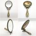 Handheld Mirror Antique with Stand Double Folding Sided Brass for Makeup Mirror 18cm (7 inch) - Buy Online on GoSupps.com