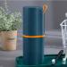 Dark Blue Portable Toothbrush Holder - Mini Trash Can & Clothespins Storage Cup for Travel | Clean & Tidy Organizer - Buy Online on GoSupps.com
