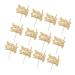 misppro 12pcs Lovely Plastic Happy Birthday Cake Cupcake Topper Muffin Food Picks