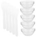 Gatuida Lot Bols Transparents pour Masque Facial DIY M langeur Spa Multifonctionnel Petite Portable Mat riel lastique Facile Nettoyer Accessoires Beaut pour Soins Quotidiens