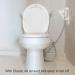 Elastic All Around Soft Plush Toilet Lid Cover - Machine Washable (White) - Buy Online on GoSupps.com