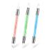 3 Pcs Nail Art Sculpture Pen Dual Tipped Silicone Nail Tools Silicone Head Acrylic Handle Nail Art Brushes Rhinestone Nail Polish Carving Pen Nail Art Tools for Home Salon(Blue Green Orange)