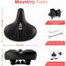 Oversized Bike Seat Cushion for Peloton & Spin Bikes - Wide Saddle Replacement for Men & Women - Red - Buy Online on GoSupps.com