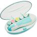 Baby Nail Trimmer - Electric Safe Baby Nail File Trim Polish Grooming kit Safe for Infant Newborn Toddler Girls Boys Adults with LED Light 6 Grinding Heads Blue