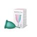 Rainbowcup menstrual cup made in Italy made of medical silicone select the tonic size and color from |Soft-Smarilldo size 1 Taglia 1 emerald