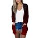 Long Shirt Outerwear Top Thin Warm Knitted Coat Women's Blouse V-Neck Shirt Tunic Long Women's Tunic Women's Shirt Casual Checked Shirt Women's Winter Chunky Knit Jacket H-red XL
