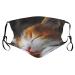 Yliquor 17 Styles Print Mouth Covering Cute Furry Cat Pattern Mouth Washed Reusable Face Cotton Cover for Outdoor Cycling Personal Protection for Men Women (1 pc G)