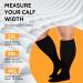 3 Pairs Plus Size Compression Socks 20-30 mmHg Wide Calf Knee High Flight Stockings for Men & Women - 2XL 3PCS-Black - Buy Online on GoSupps.com