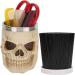 ZJchao Cool Retro Barber Shop Scissors Storage Rack Detachable Design for Storage Suitable for Various Tools 201 Stainless Steel + Resin Primitive Skull Color with Six Storage - Buy Online on GoSupps.com