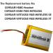 AOLIKES 1500mAh 3.7v Rechargeable Lipo Battery for Corsair HS80 VOID Pro VIRTUOSO Wireless Headsets - International Shipping Available - Buy Online on GoSupps.com