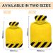 2L Heat Bottle - Durable Warm-Up Bag for Pain Relief Cramps & Therapy | Black & Yellow Warning Stripes - Buy Online on GoSupps.com