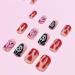 24 Pcs Halloween Press on Nails - Glossy Short Acrylic Nails with Bloody Heart & Ghost Designs for Women & Girls | Easy Stick-On False Nails - Buy Online on GoSupps.com