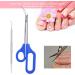 Cuticle Trimmer Stainless Steel Toenail Scissors + Nails File Dead Skin Removal Pusher Dead Skin Removal Tool Nail Clipper for Salonelderly Care - Buy Online on GoSupps.com