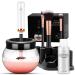 DOTSOG Makeup Brush Cleaner Dryer ,Makeup Brush Cleaner Machine with 8 Rubber Collars,Deep Cosmetic Automatic Brush Spinner for all brushes,Wash and Dry in Seconds ,Come with 50ml Makeup Brush Cleanser(White)