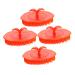 WOONEKY 4 piece Massage Shampoo brush head massage device for hair headwear hair washer for washing hair scalp massage gear hair scalp massage device hair care