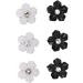 3D Flower Nail Art Decorations Black White DIY Nail Decoration with Resin Material - Buy Online on GoSupps.com