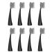 2022 New Upgraded Replacement Toothbrush Heads for Burst (Charcoal Bristles, 8 Count, Black, with Covers) Black(8 Count)