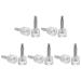 sourcing map 5 Pairs TPU High Heel Tips Shoes Replacement Tap Caps for Women High Heel Shoes 3mm Pin 7mm Round Shape Heel Repair Caps Transparent