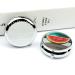 Round Watermelon Pill Box with Smiley Print | 3 Compartment Decorative Metal Pill Organizer | Portable Pocket Case - Style 24 - Buy Online on GoSupps.com