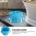 Portable Foot Massager & Soaking Basin | Foldable Travel Foot Bath 30x30cm - Blue - Buy Online on GoSupps.com