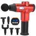 Brrnoo massage gun fascia gun muscle massage device deep muscle massage device with 20 adjustable steps 6 massage heads of low-low LCD screen for sports gymnastics