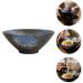 Angoily Ceramic Japanese Ramen Noodle Soup Bowls for Udon Soba Pho Asian Noodles Large Blue 8inch - Buy Online on GoSupps.com