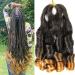 Just Another One French Spiral Curls Curly Braiding Hair Loose Wave Crochet Hair Braids Pre Stretched Braiding Extension Artificial Hair 22 inch Ombre Dark Brown and Light Brown - Buy Online on GoSupps.com
